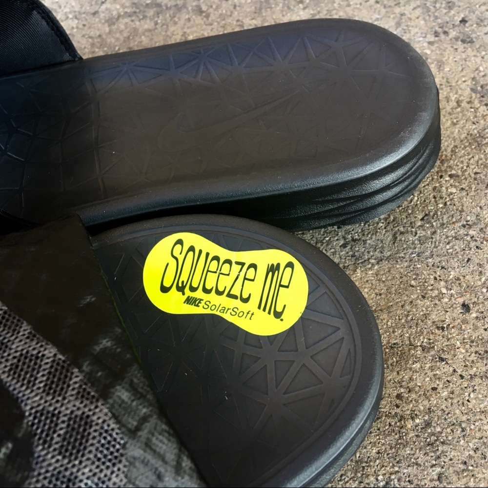 NIKE BENASSI SOLARSOFT SLIDES JDI BLACK  RAIDERS - Picture 5 of 7